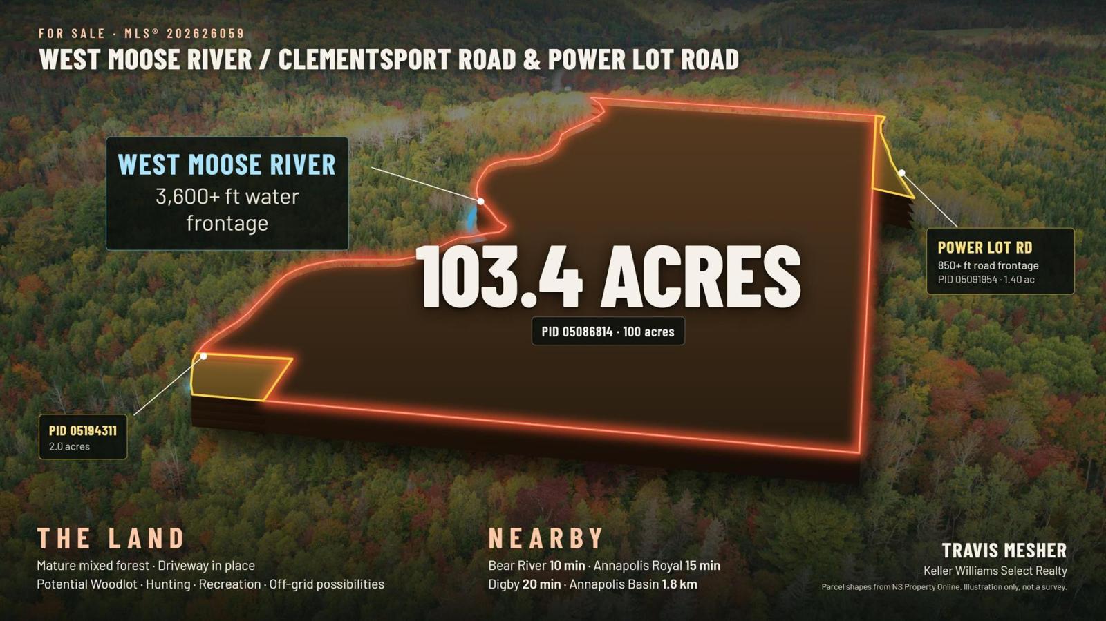 103.4 acres on the West Moose River, Guinea NS, photo 1